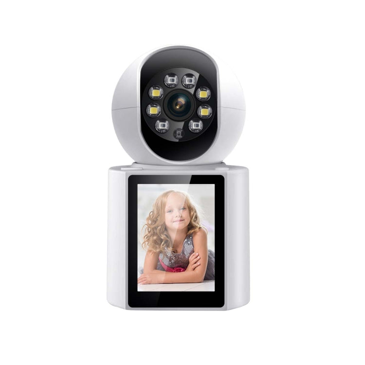 ESCAM QF104 One Click Video Call 3MP Indoor Humanoid Detection Audible Alarm Color Night Version Smart WiFi Camera, US Plug by ESCAM