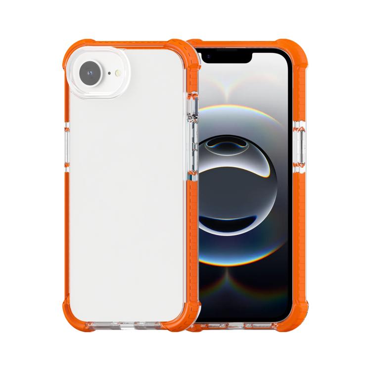 For iPhone 16e Acrylic Full Coverage Shockproof Phone Case(Orange) by bashfashion
