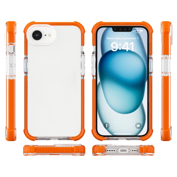 For iPhone 16e Acrylic Full Coverage Shockproof Phone Case(Orange) by bashfashion