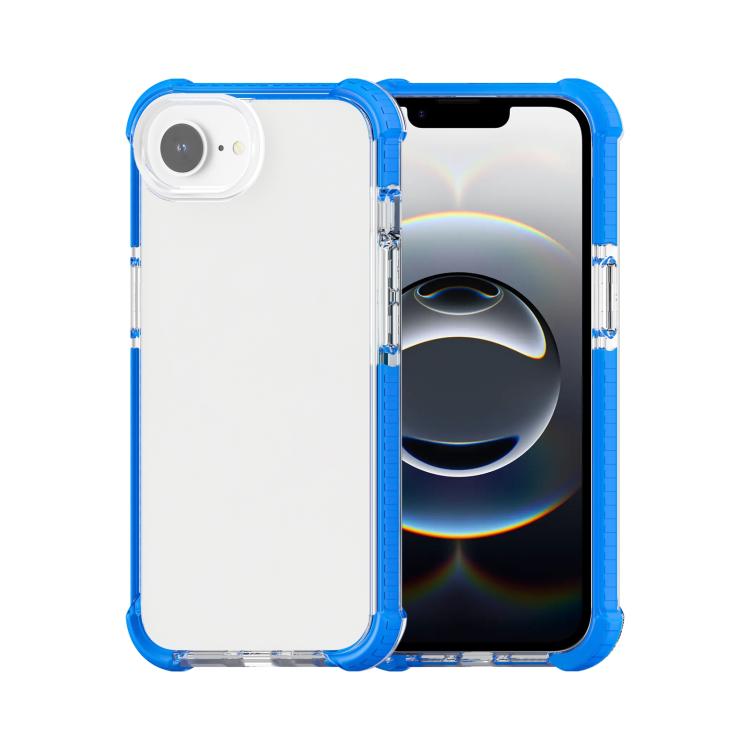For iPhone 16e Acrylic Full Coverage Shockproof Phone Case(Blue) by bashfashion