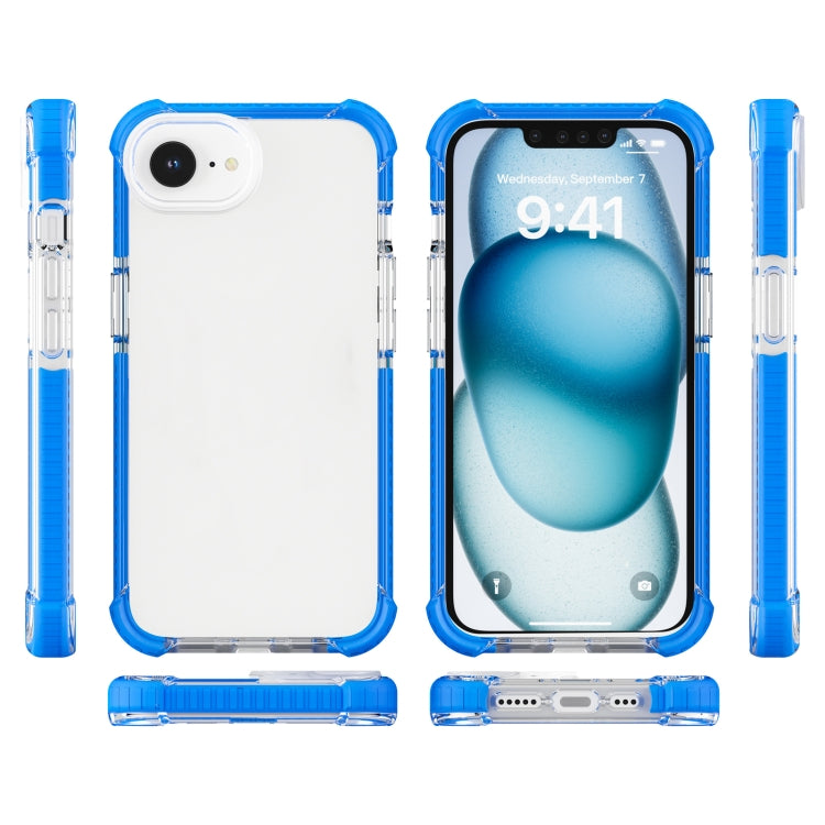 For iPhone 16e Acrylic Full Coverage Shockproof Phone Case(Blue) by bashfashion