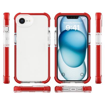 For iPhone 16e Acrylic Full Coverage Shockproof Phone Case(Red) by bashfashion