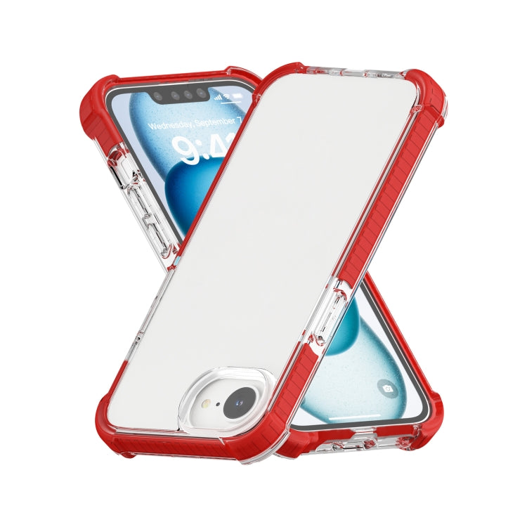 For iPhone 16e Acrylic Full Coverage Shockproof Phone Case(Red) by bashfashion