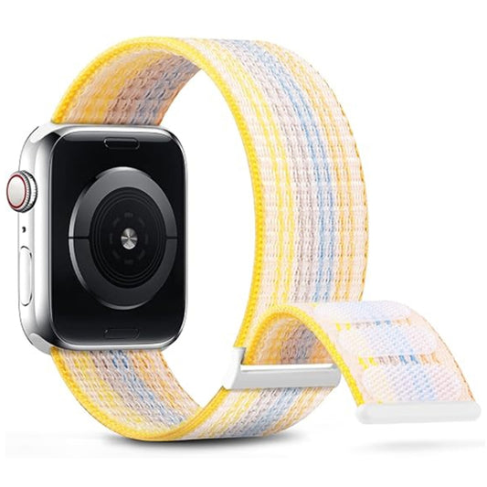 For Apple Watch Ultra 49mm Dual Hook and Loop Nylon Watch Band(Colorful Starlight) by bashfashion
