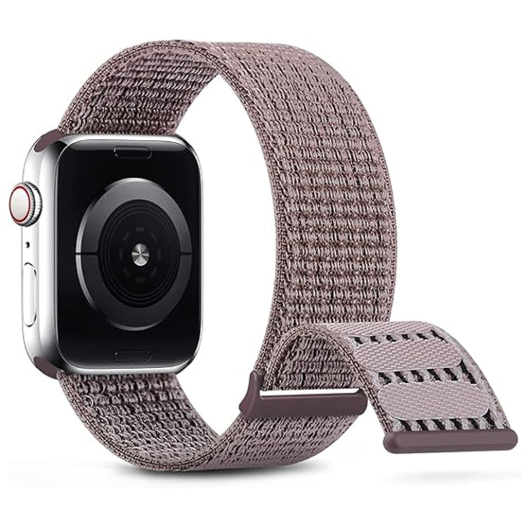 For Apple Watch Ultra 49mm Dual Hook and Loop Nylon Watch Band(Smoke Purple) by bashfashion