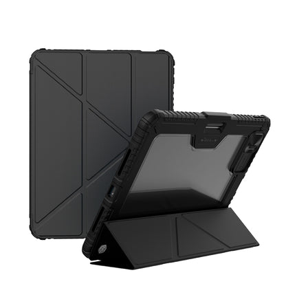 For iPad Pro 11 2025 / 2024 NILLKIN Bumper Pro Multi-angle Folding Style Tablet Leather Case(Black) by NILLKIN