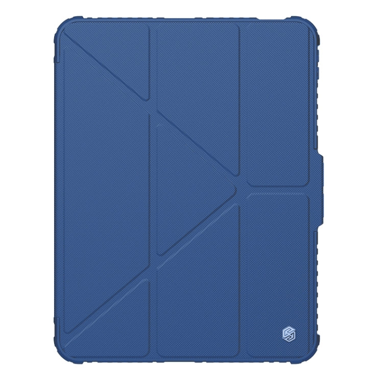 For iPad Pro 11 2025 / 2024 NILLKIN Bumper Pro Multi-angle Folding Style Tablet Leather Case(Blue) by NILLKIN