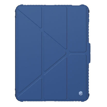 For iPad Pro 11 2025 / 2024 NILLKIN Bumper Pro Multi-angle Folding Style Tablet Leather Case(Blue) by NILLKIN