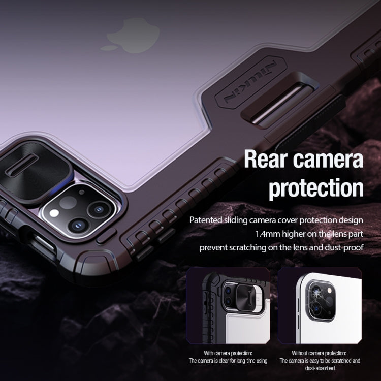 For iPad Pro 11 2025 / 2024 NILLKIN Bumper Pro Multi-angle Folding Style Tablet Leather Case(Blue) by NILLKIN