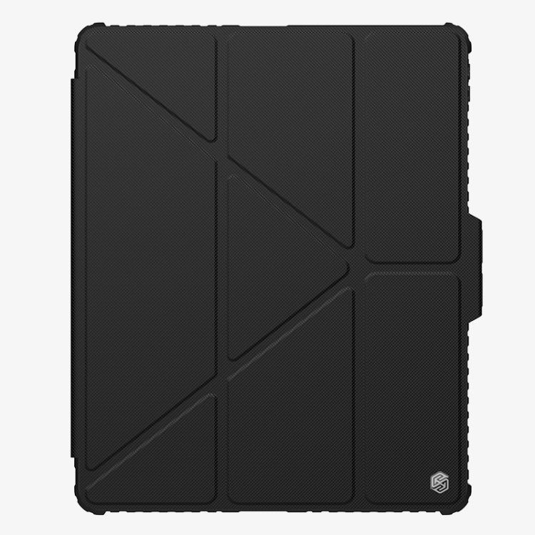For iPad Pro 13 2025 / 2024 NILLKIN Bumper Pro Multi-angle Folding Style Tablet Leather Case(Black) by NILLKIN