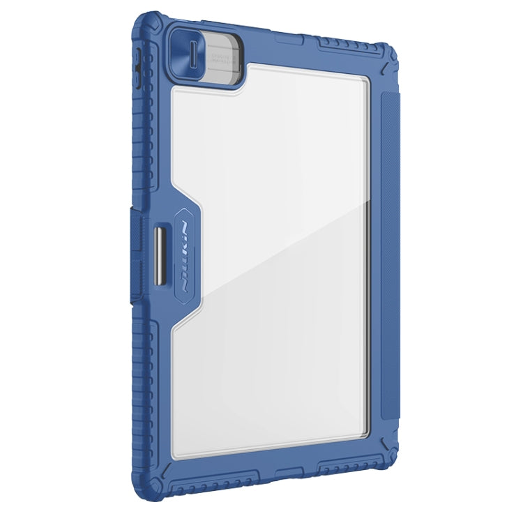 For iPad Air 13 2024 / 2025 NILLKIN Bumper Pro Multi-angle Folding Style Tablet Leather Case(Blue) by NILLKIN
