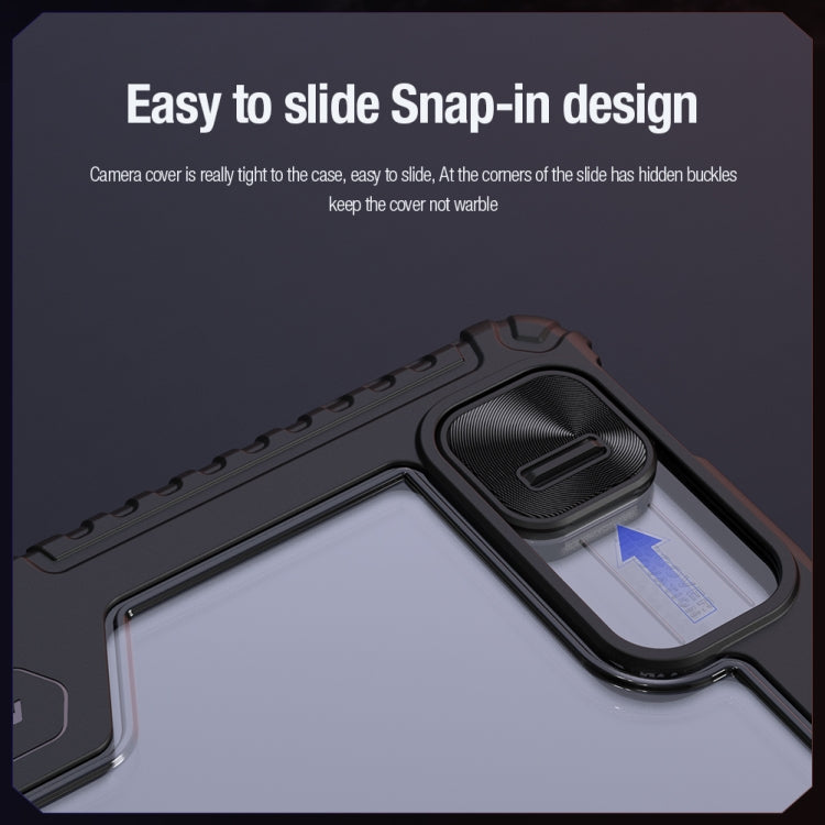 For iPad Air 13 2024 / 2025 NILLKIN Bumper Pro Multi-angle Folding Style Tablet Leather Case(Blue) by NILLKIN