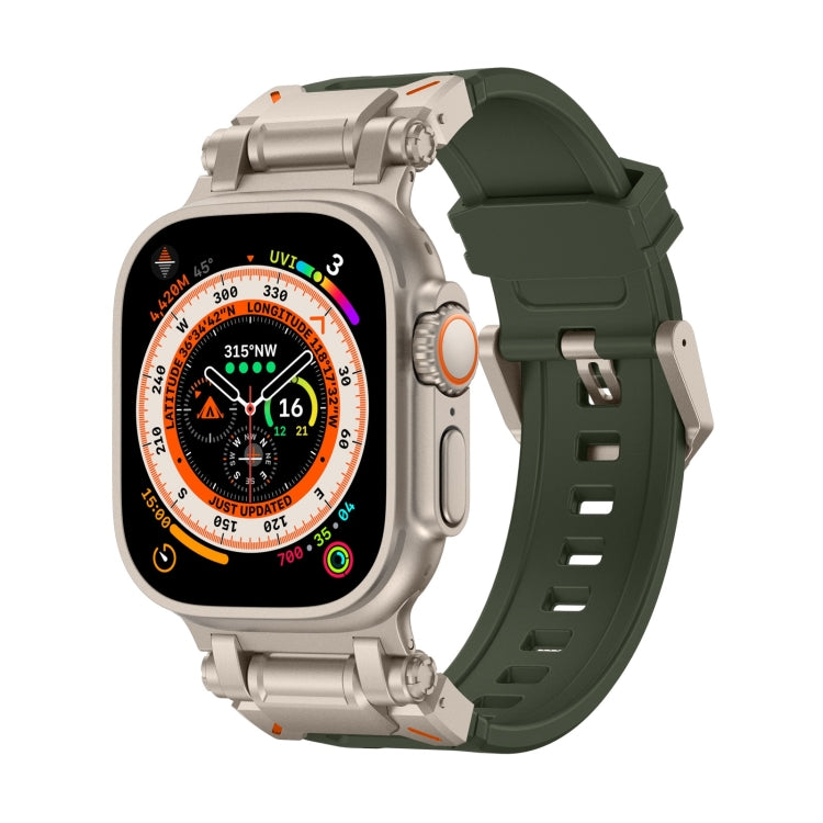 For Apple Watch Ultra 2 49mm Explorer TPU Watch Band(Titanium Green) by bashfashion