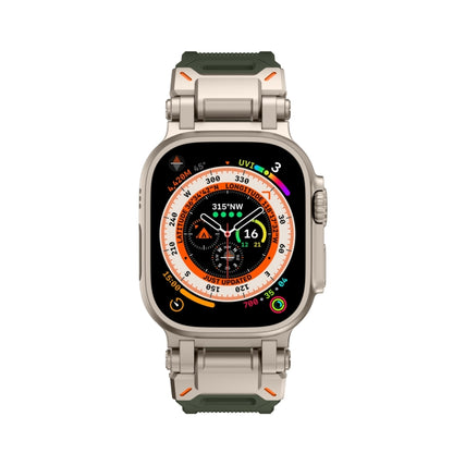 For Apple Watch Ultra 2 49mm Explorer TPU Watch Band(Titanium Green) by bashfashion