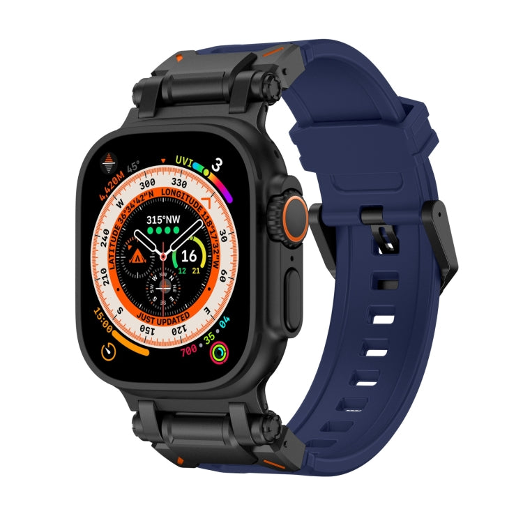 For Apple Watch Ultra 49mm Explorer TPU Watch Band(Black Blue) by bashfashion