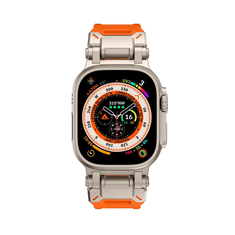 For Apple Watch Ultra 49mm Explorer TPU Watch Band(Titanium Orange) by bashfashion
