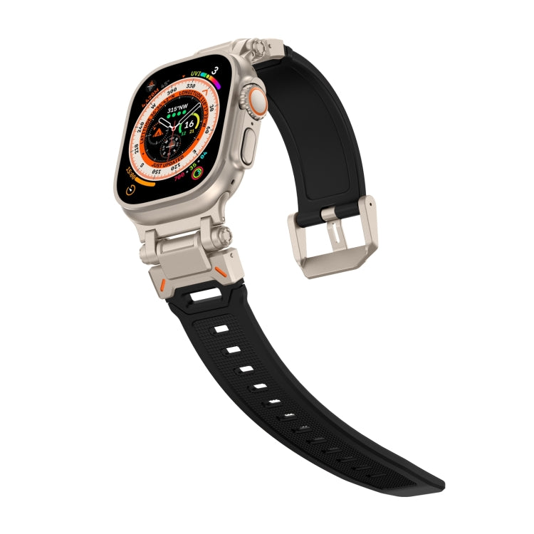 For Apple Watch SE 2022 44mm Explorer TPU Watch Band(Titanium Black) by bashfashion