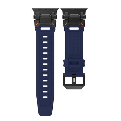 For Apple Watch SE 44mm Explorer TPU Watch Band(Black Blue) by bashfashion