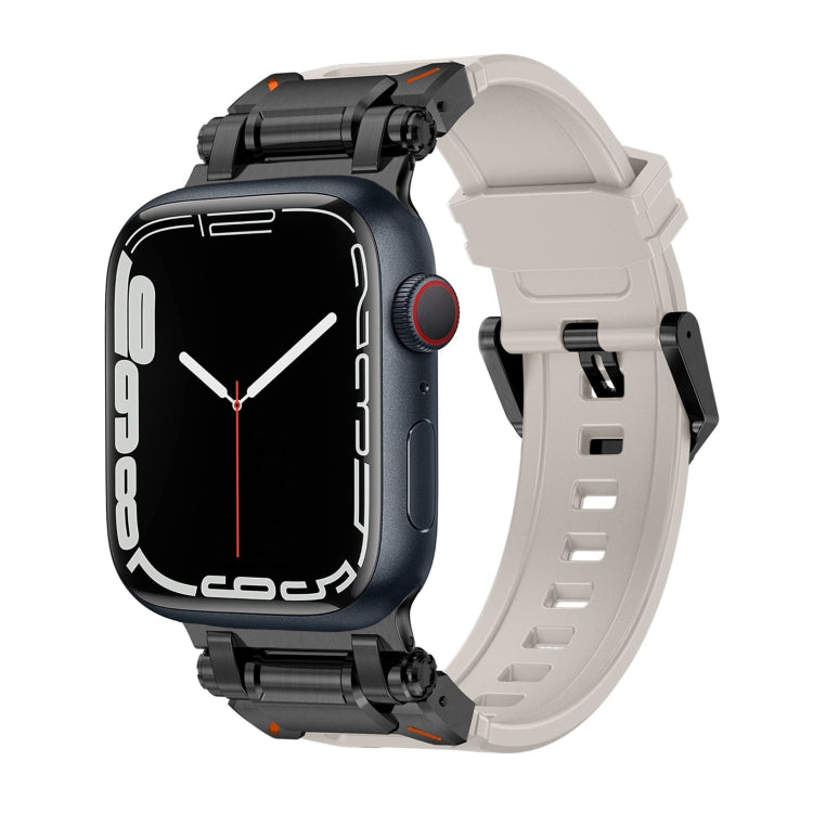 For Apple Watch SE 44mm Explorer TPU Watch Band(Black Starlight) by bashfashion
