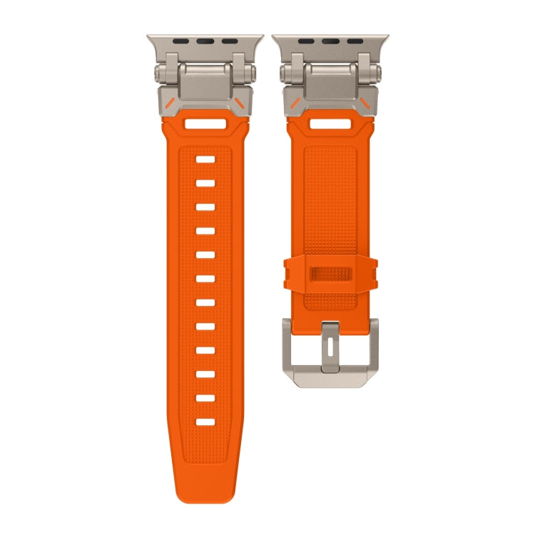 For Apple Watch SE 44mm Explorer TPU Watch Band(Titanium Orange) by bashfashion