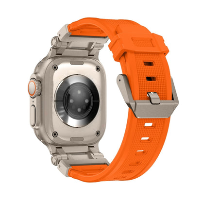 For Apple Watch SE 44mm Explorer TPU Watch Band(Titanium Orange) by bashfashion