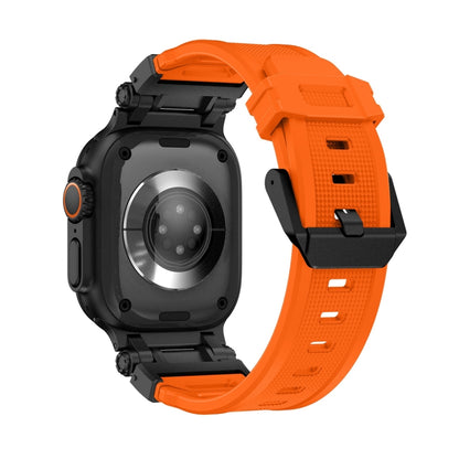For Apple Watch 42mm Explorer TPU Watch Band(Black Orange) by bashfashion