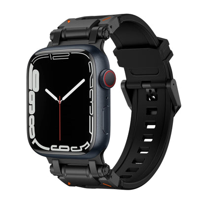 For Apple Watch 42mm Explorer TPU Watch Band(Black Black) by bashfashion