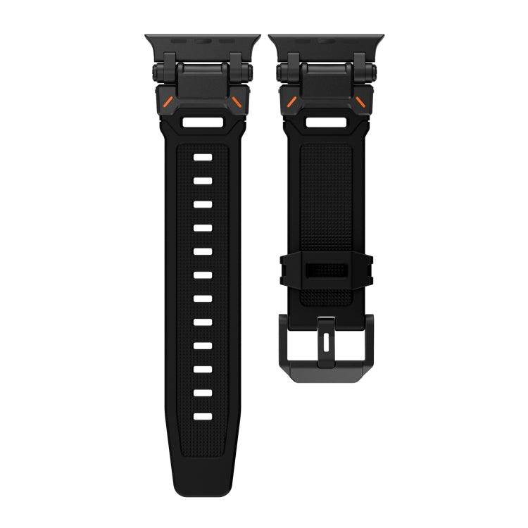 For Apple Watch 42mm Explorer TPU Watch Band(Black Black) by bashfashion