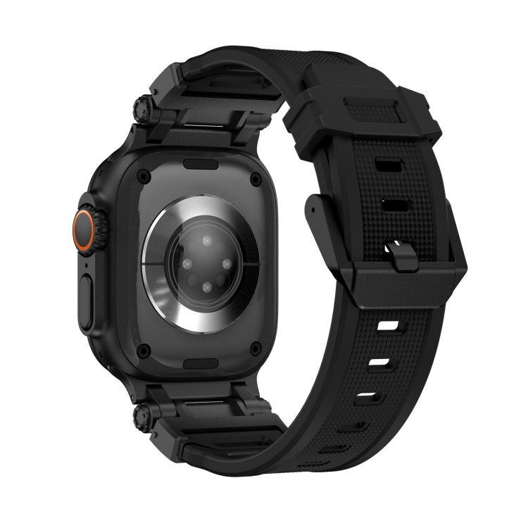 For Apple Watch 42mm Explorer TPU Watch Band(Black Black) by bashfashion