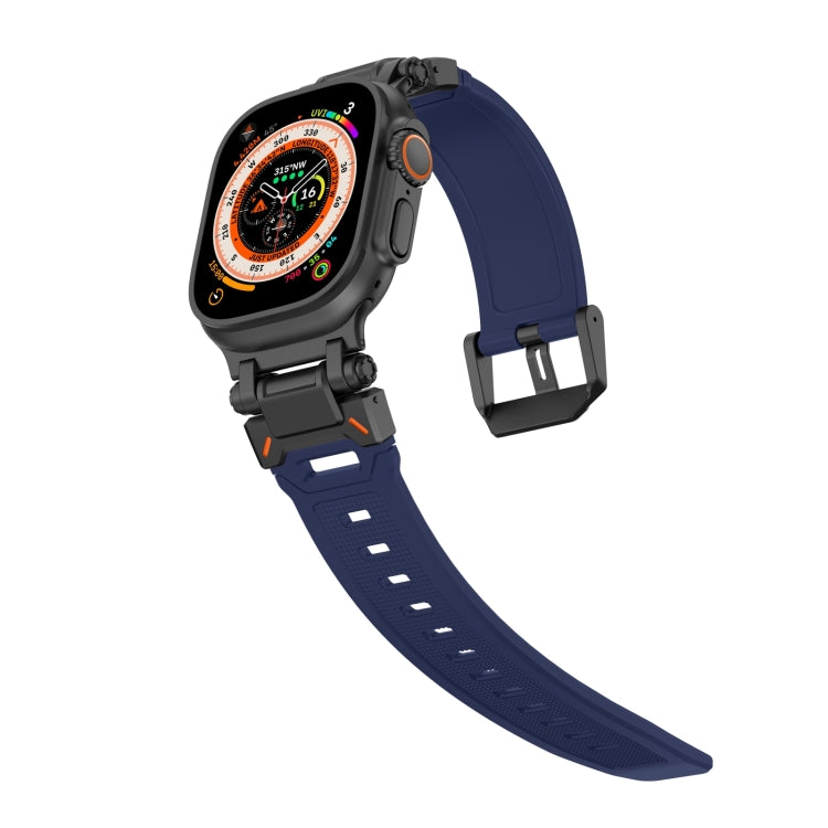 For Apple Watch 42mm Explorer TPU Watch Band(Black Blue) by bashfashion