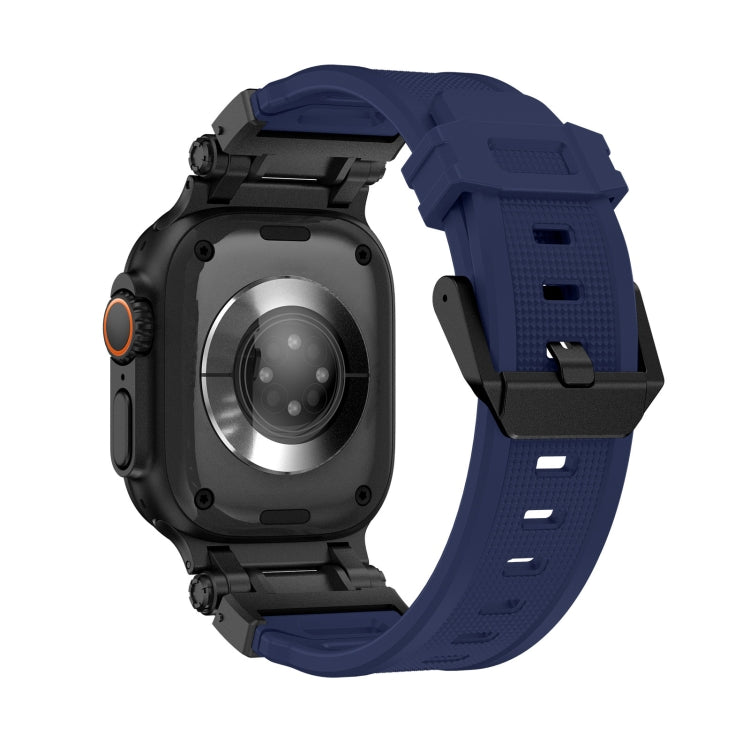 For Apple Watch 42mm Explorer TPU Watch Band(Black Blue) by bashfashion