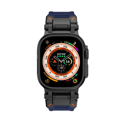 For Apple Watch 42mm Explorer TPU Watch Band(Black Blue) by bashfashion