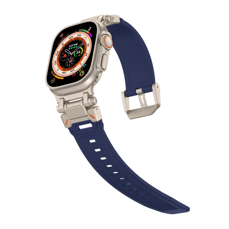 For Apple Watch 42mm Explorer TPU Watch Band(Titanium Blue) by bashfashion