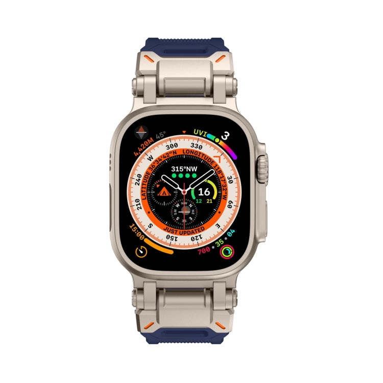 For Apple Watch 42mm Explorer TPU Watch Band(Titanium Blue) by bashfashion