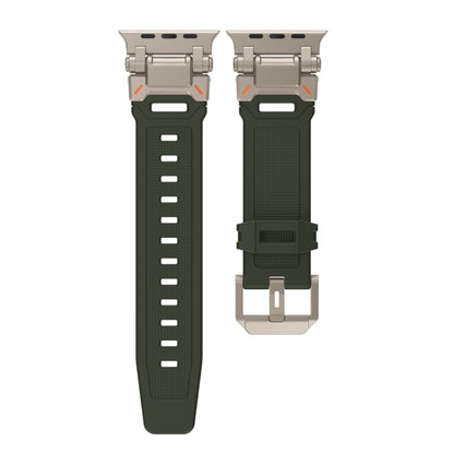 For Apple Watch 42mm Explorer TPU Watch Band(Titanium Green) by bashfashion