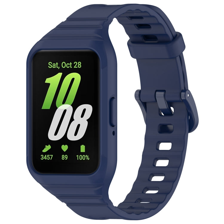 For Samsung Galaxy Fit 3 Solid Color Integrated TPU Watch Band(Midnight Blue) by bashfashion