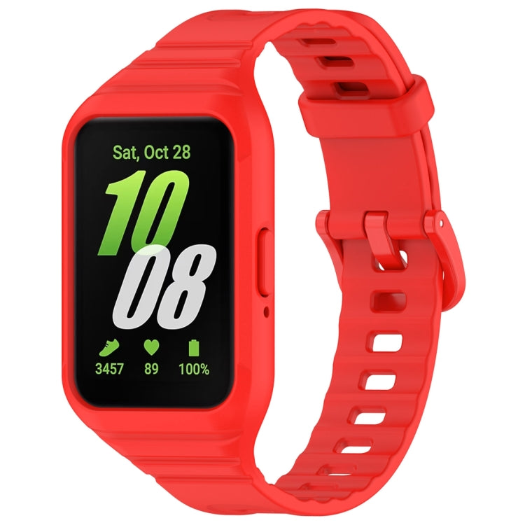 For Samsung Galaxy Fit 3 Solid Color Integrated TPU Watch Band(Red) by bashfashion