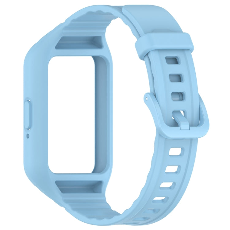 For Samsung Galaxy Fit 3 Solid Color Integrated TPU Watch Band(Light Blue) by bashfashion