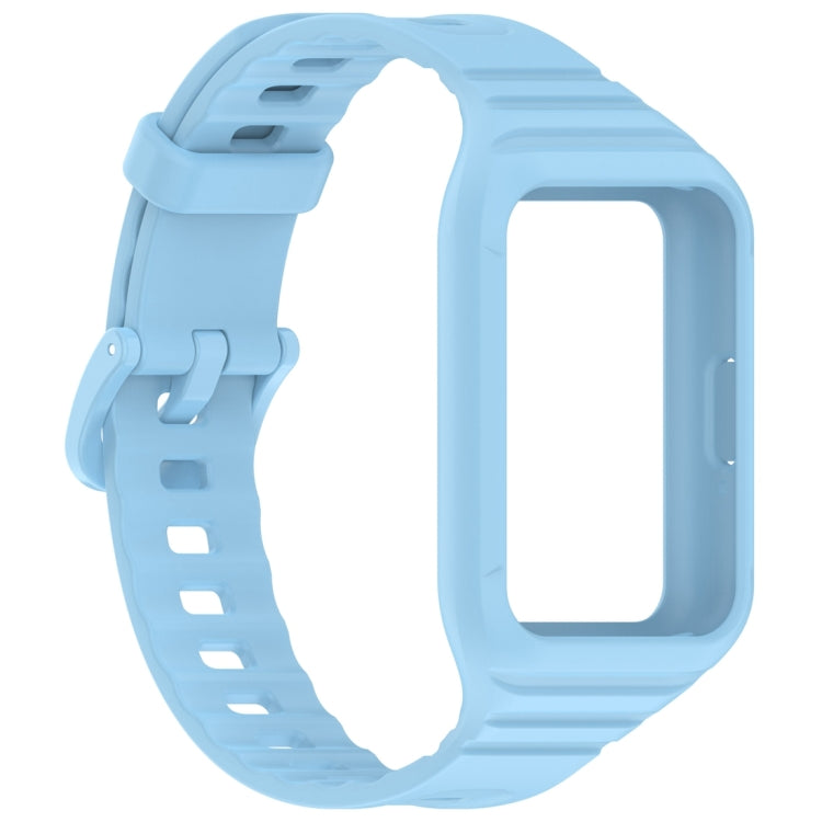 For Samsung Galaxy Fit 3 Solid Color Integrated TPU Watch Band(Light Blue) by bashfashion