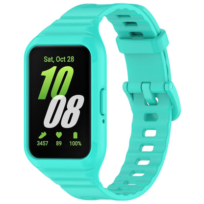 For Samsung Galaxy Fit 3 Solid Color Integrated TPU Watch Band(Cyan) by bashfashion