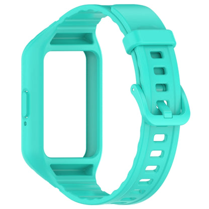 For Samsung Galaxy Fit 3 Solid Color Integrated TPU Watch Band(Cyan) by bashfashion