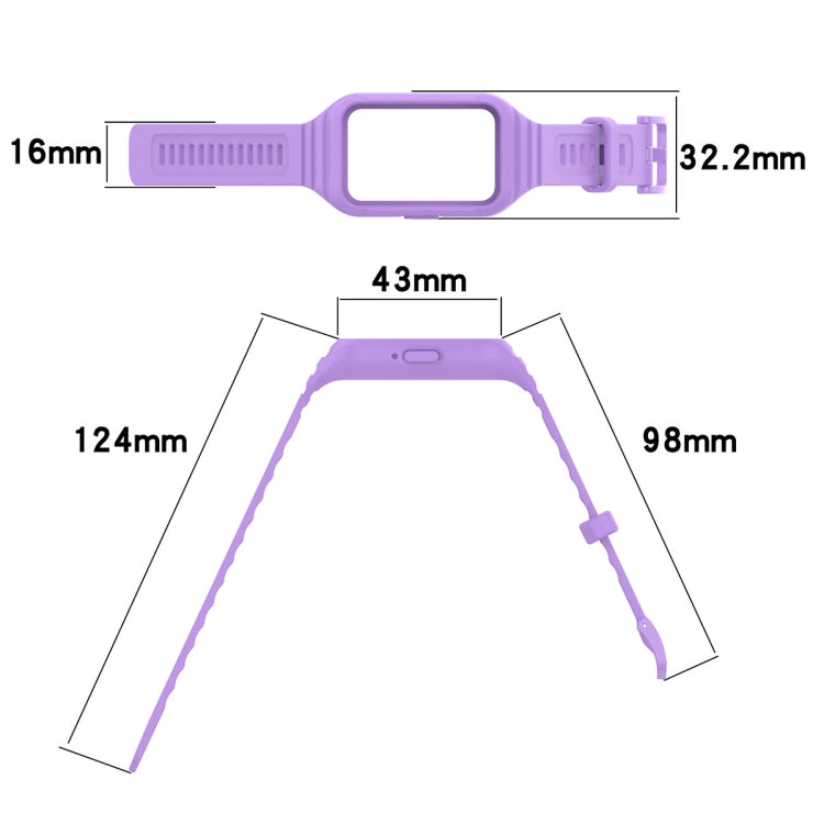 For Samsung Galaxy Fit 3 Solid Color Integrated TPU Watch Band(Starlight) by bashfashion