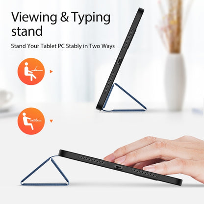 For Xiaomi Pad 6S Pro 12.4 DUX DUCIS Domo Series Cloth Texture Magnetic Leather Tablet Case(Blue) by DUX DUCIS