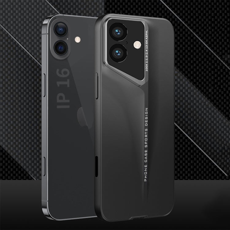 For iPhone 16 Plus GKK Blade Ultra-thin Full Coverage Phone Case(Black) by GKK
