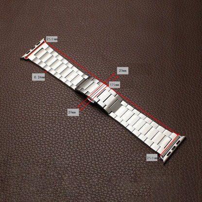 For Apple Watch Series 6 44mm Three-bead Butterfly Buckle Metal Watch Band(Rose Gold) by bashfashion