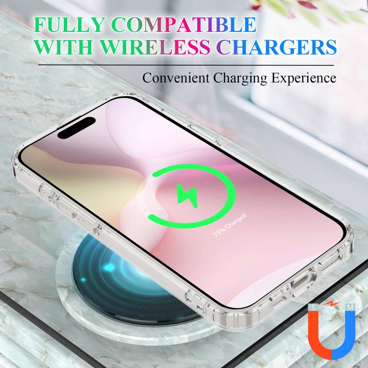 For iPhone 16e Magsafe Scratchproof Acrylic TPU Phone Case(Transparent) by bashfashion