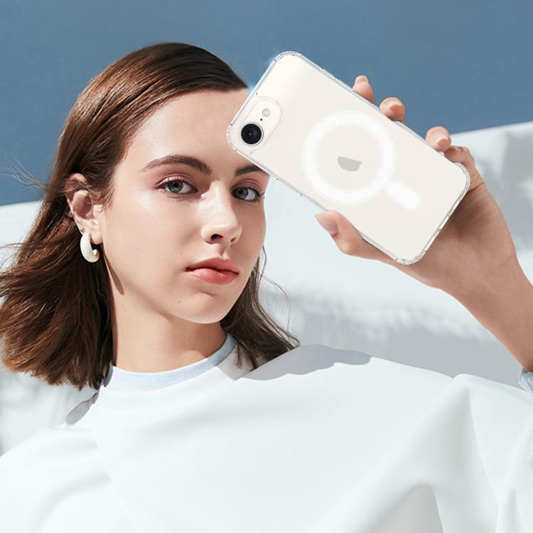 For iPhone 16e Magsafe Scratchproof Acrylic TPU Phone Case(Transparent) by bashfashion