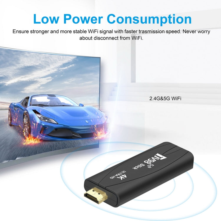 TV98 Rockchip 3228A Quad Core 4K HD Bluetooth Android TV Stick, RAM:2GB+16GB(UK Plug) by bashfashion