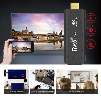 TV98 Rockchip 3228A Quad Core 4K HD Bluetooth Android TV Stick, RAM:2GB+16GB(UK Plug) by bashfashion