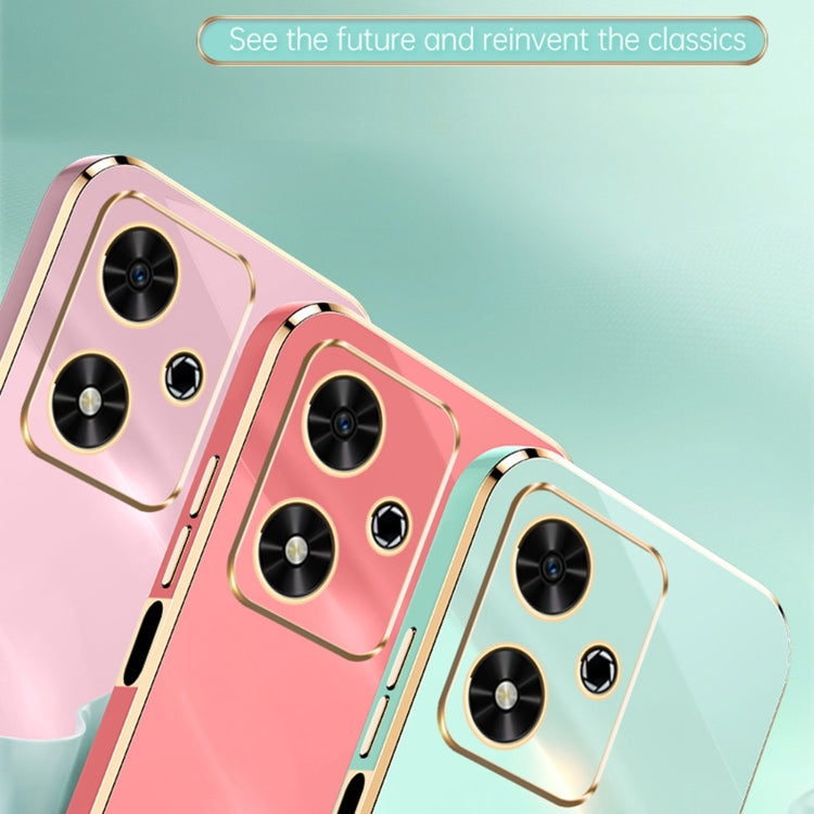 For Honor Play 50 XINLI Straight 6D Plating Gold Edge TPU Phone Case(Cherry Purple) by XINLI